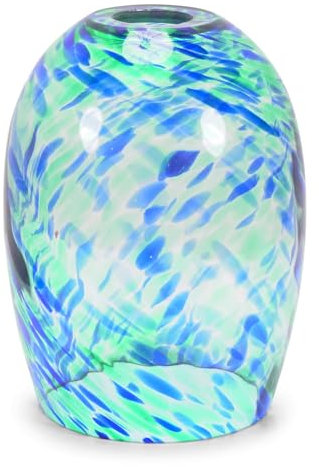 ValueLights | Green Confetti Glass Easy Fit Ceiling Pendant Light Shade | Pendant Lights, Home Décor & Improvement Essential | Includes Bulb | 163mm Shade Width