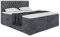 MEBLINI Boxspringbett mit Bettkasten - Gepolstert Doppelbett mit Matratze und Topper - Polsterbett mit Stauraum - Bett mit Kopfteil - Stauraumbett - Dalia - 200x200 - H4/Dunkelgrau Samt