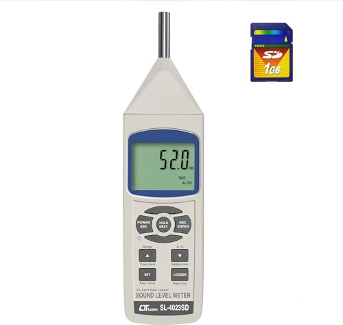 i-POOK Schallpegelmessgerät SL-4023SD 30 bis 130 dB Dezibel-Messgerät, Geräuschmessgerät, automatische Reichweite, mit Echtzeit-Datenlogger und RS232/USB-dB-Messgerät, Lautstärkemessgerät, hergestellt