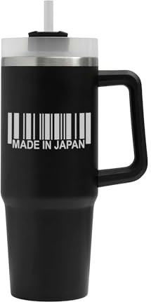 Hergestellt in Japan, Barcode-Becher, hergestellt in Japan, Barcode-Becher, Isolierflasche, große Tasse