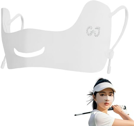 Hayaww UV-Gesichtsmaske für Damen UV-Schutzmasken atmungsaktiv Gesichts Sonnenschutz Verstellbare Anti-UV-Gesichtsmaske Sonnenschutz Nase weich für Damen Sportliebhaber Golf Tennis Outdoor