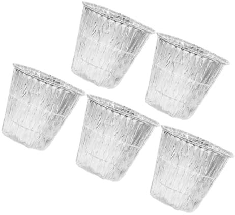 Abaodam 5piezas Bandejas Desechables De Aluminio para Parrilla Recipientes De Goteo y para Camping Accesorios De Cocina para BBQ