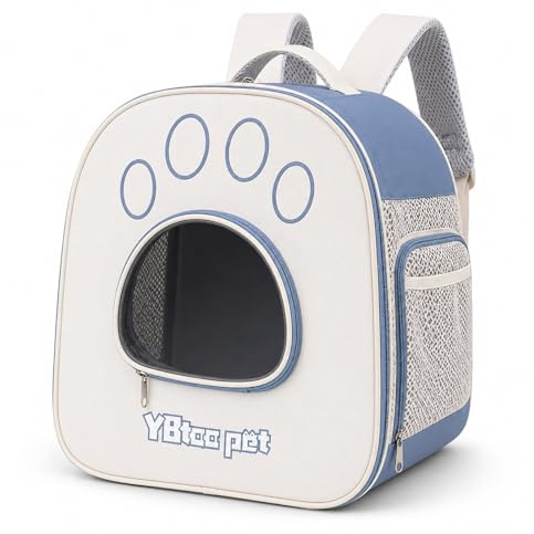 LEKEFETO Mochila para gatos y mascotas, mochila plegable para gatos y perros, mochila de transporte transpirable para senderismo y al aire libre