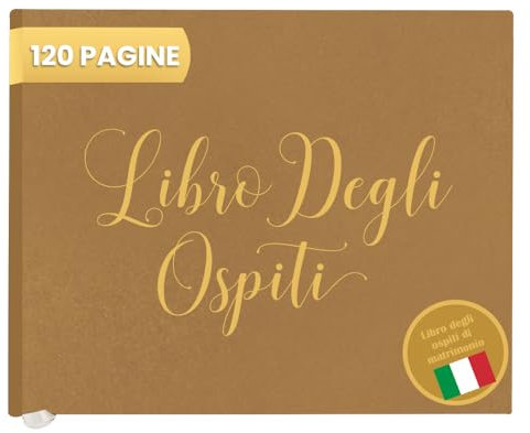 Plantvibes Libro degli Ospiti di Matrimonio - 120 Pagine di Carta Premium, Carta Spessa, Non Pressa, Stile Vintage con Titolo Dorato - Ideale per Matrimoni, Anniversari, Compleanni (Marrone)