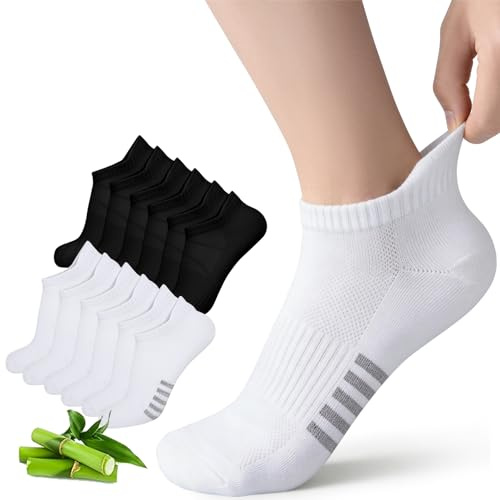 Briyat Chaussettes femme bambou 6 paires 39-42 sans couture confortables et écologiques pour sport et quotidien