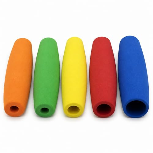 Thfaeyta 5 Pcs Foam Tube Handle Grips Multiple Sizes Adaptive Handle Sleeve for Parkinson's Grip Aids for Elderly Cutlery Utensils Pens