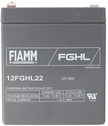 12 fghl22 Batterie au plomb 12 V 5 Ah, Faston Contact à douille 6,3 mm