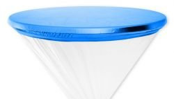 Mc-Stoff Deckel Haube Cover Tischplattenbezug für Stehtische Bistrotische Stehtischhusse TÜRKIS BLAU 70 cm imprägniert wasserabweisend