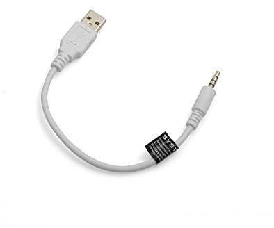 System-S Cable de Audio USB Tipo A (Macho) a Conector Jack de 3,5 mm, Color Blanco, 20 cm