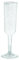 Elegant Silver Glitter Plastic Champagne Flutes - Ideal for Parties & Events -4ct