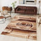 TAPISO Dream Teppich Wohnzimmer Modern Kurzflor Braun Beige Meliert Kreise Streifen Gestreift Schlafzimmer Gästezimmer Küche ÖKOTEX 300 x 400 cm