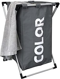 Vivol | 1 Fach Wäschekörbe Dunkelgrau | Wäschesammler faltbar | Auch für Aufbewahrung Pfandflaschen | Foldable Laundry Basket