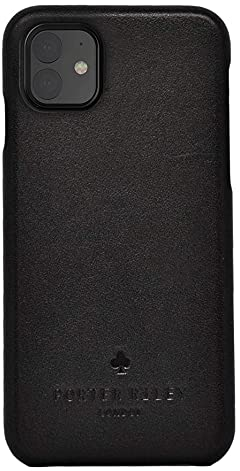 Porter Riley - Lederhülle für iPhone 11 (6.1). Premium Ultra Dünn Echtleder Cover/Ledertasche/Backcover (Schwarz)