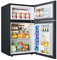 EUHOMY 3.2 Cu.Ft Mini Fridge with Freezer, Single Door Compact Refrigerator, Adjustable Thermostat, Mini Refrigerator Energy Saving, Small fridge for Bedroom, Dorm, Office, New Black