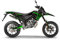 Deko Set Motorrad für Derbi Senda SM 50 Trantor Grün 2018 bis 2021