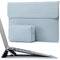 HYZUO 13,3-14 Pollici Custodie per PC Portatile Borsa con Funzione Stand per MacBook Pro 14 M3/M2/M1 Pro/Max A2992 A2918 2024-2021, MacBook Air 13 2017-2012, 13,5-13,8 Surface Laptop 7-1, Blu Pallido