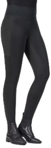 HKM Kinder Reitleggings Cosy dunkelblau Silikon Vollbesatz