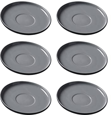 Ritzenhoff & Breker Kaffeeuntertassen-Set Jasper, 6-teilig, ø 15 cm, Schwarz, Steinzeug