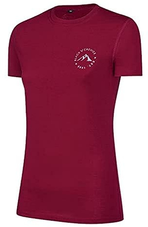 Black Crevice Damen Merino T-Shirt, Rhododendron, 40