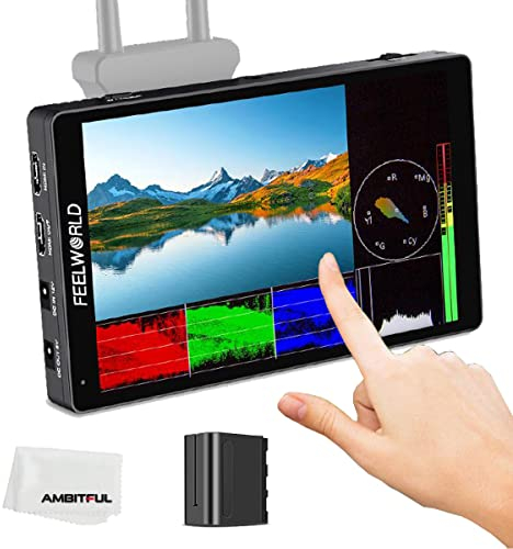 FEELWORLD F7 Pro 7 Inch 3D LUT Touch Screen DSLR Camera Field Monitor with F970 External Kit Install for Power Wireless Transmission IPS FHD1920x1200 4K HDMI Input Output 5V Type-c Input