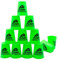 AMJKEJI 12 Stück Quick Stacks Cups, Sport Stapelbecher Stacking Stapel Becher Speed Trainingsspiel Challenge Competition Stapeln für Training Schnelle Reaktionsfähigkeit