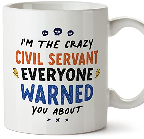 MUGFFINS Tazas para FUNCIONARIA - En Inglés - Everyone warned you about - 11 oz / 330 ml - Regalo original y divertido