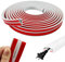 8m Cache Cable TV Mural Blanc,30 x 10 mm Goulotte Passe Cable Flexible, Cache Fil Électrique pour Sol Mural, Gaine Cable Informatique pour Tous Les Câbles d'alimentation dans la Maison, Calibre 8mm