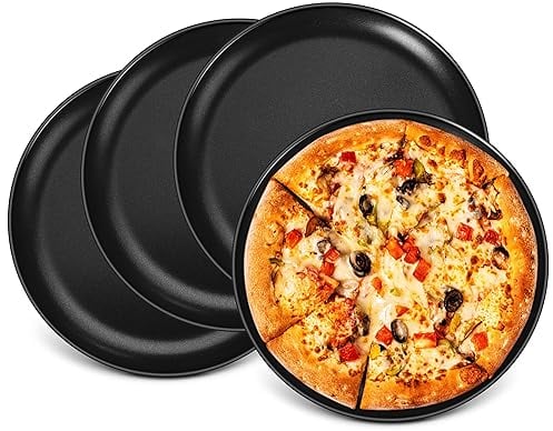 HaWare 30 cm, antiaderente rotonda, teglia per pizza (4 pezzi)