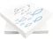 Magrimaxio 40 Servietten Fisch Blau, Papierservietten Weiß 3-lagig, Tischdeko, mit Spruch Schön dass Du da bist, für Konfirmation, Kommunion, Taufe, Geburtstag, Hochzeit und Party, 33x33cm