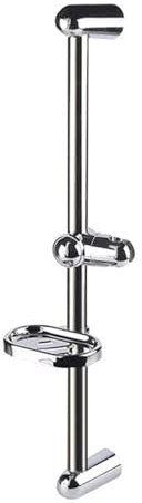 MagiDeal Barre coulissante de pomme de douche à montage mural pour salle de bain, support de tige de levage de 60cm avec porte-savon avec support de pomme de