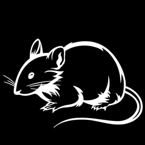 15.6CMx10CM Ratte-Auto Aufkleber Muster Decor Auto Stamm Vinyl Decoral Zubehör Schwarz/Silber