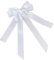 Uoocg Fermaglio per capelli da donna in raso setoso con fiocco, elegante, per ragazze (bianco)