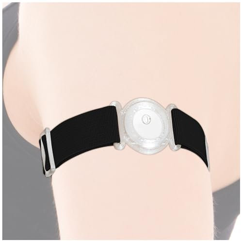 DiaBrothers Freestyle Libre 3 Fixierband Fixierung Halter mit verstellbarem Armband - Halter: transparent - Armband: schwarz - Größe: L (35-45 cm)
