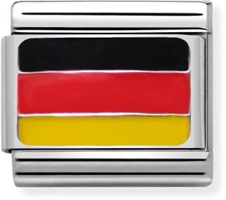 2Burned Italienische Charm-Flagge für 9 mm Armbänder aus Edelstahl 1x Schmuck (Deutschland)