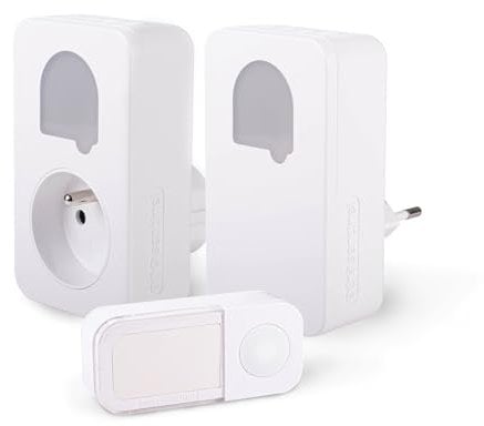 Carillons - SCS SENTINEL - SONE DUO - Sans fil et sans pile - Lot de 2 - Portée 150+50 metres - Auto-alimenté