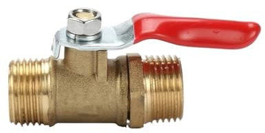 1 PCS Messing-Kugelhahn 1/8 Zoll 1/4 Zoll 3/8 Zoll 1/2 Zoll Außengewinde mit rotem Hebelgriff Verbindungsstück Rohrverschraubung Kupplung(3/8)