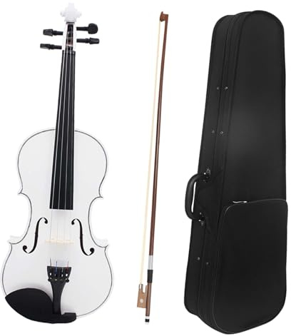 Geige 4/4 Violine Weißes Massivholz-Violine-Set Mit Stoffetui Bogen Professionelles Saiteninstrument Violine Für Üben
