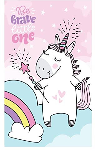 Theonoi Asciugamano per bambini, 100% cotone, asciugamano per il viso (stella unicorno)
