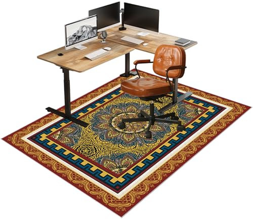 Alfombrilla para Silla de Oficina, Alfombrilla de Protección para Suelos Duros, Alfombra Silla Gaming 140 x 180 cm, Alfombra Silla Ruedas Gaming Oficina, Grande Protector Suelo Silla de Escritorio