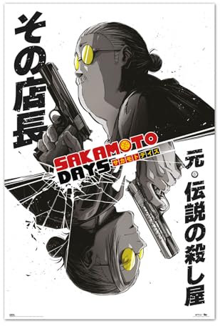 Grupo Erik Poster Sakamoto Days Kunstdruck - Deko Wohnzimmer oder Deko Schlafzimmer - Deko Zimmer - Größe 61 x 91 - Offizieller Sakamoto Day Fanartikel