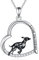 ONEFINITY Hund Kette 925 Sterling Silber Windhund Kette Herz Hund Anhänger Windhund Schmuck Geschenke für Damen