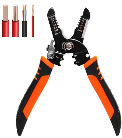 Htaexpu Wire Stripper, 3-rd Generation Wire Strippers or Crimping Tool, 5-IN-1 Wire Crimper or Cutter, 10-20 AWG Electric Wire, Multi-Function Hand Tools