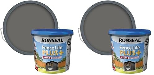 Ronseal Fence Life Plus Charcoal Grey 5L (Pack of 2)