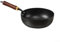 HpLive Poêle en fer forgée à la main - Poêle à frire traditionnelle bombée en fonte non revêtue - Ustensiles de cuisine pour cuisinière de cuisine - 26,5 x 13,5 x 27,5 cm (pot de 28 cm)