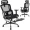 COSTWAY Silla Oficina Ergonomica, Respaldo Giratorio, Soporte Lumbar Ajustable, Silla Gaming, Reposabrazos 3D, Reposapiés Retráctil y Respaldo Reclinado, Office Chair Ruedas