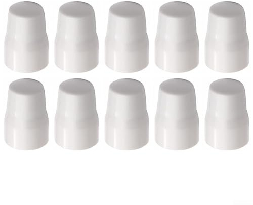 Pumixiy Heizkörperventil-Abdeckung, weiß, ABS-Kunststoff, Steck-Schutzkappen, Ersatz-Set, Heizsystem, Sicherheitszubehör (10 Stück)