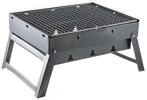 BBQ Grill Outdoor Gas Grill Portable Folding Charcoal Barbecue BBQ Grill for Outdoor Campers Camping Cooking Picnics Hiking Patio Garden Steak Chicken Fish