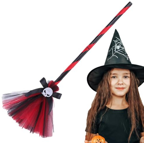 per travestimenti da streghe – da per Spooky Halloween – Scopa cappello da mago per giochi di ruolo, cosplay, festa in costume, festa a tema, sfilata