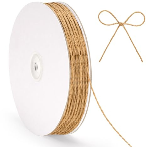 G2PLUS 2mm Brown Paper String: 100m Gift Wrapping Twine for DIY Crafting | Gift Wrapping, Crocheting and Party Decorations
