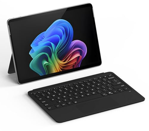 Vikye Pro-Tastatur, Schlanke Kabellose Bluetooth 5.2-Tastatur mit 7-Farben-Hintergrundbeleuchtung und Präzisions-Trackpad, für Pro 12 2025